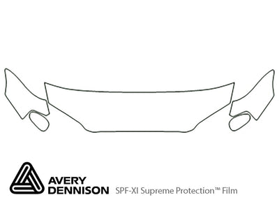maxima Avery Dennison Clear Bra Hood Precut PPF Diagram