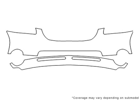 maxima 3M Clear Bra Bumper Precut PPF Diagram