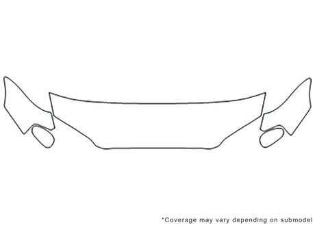 maxima 3M Clear Bra Hood Precut PPF Diagram