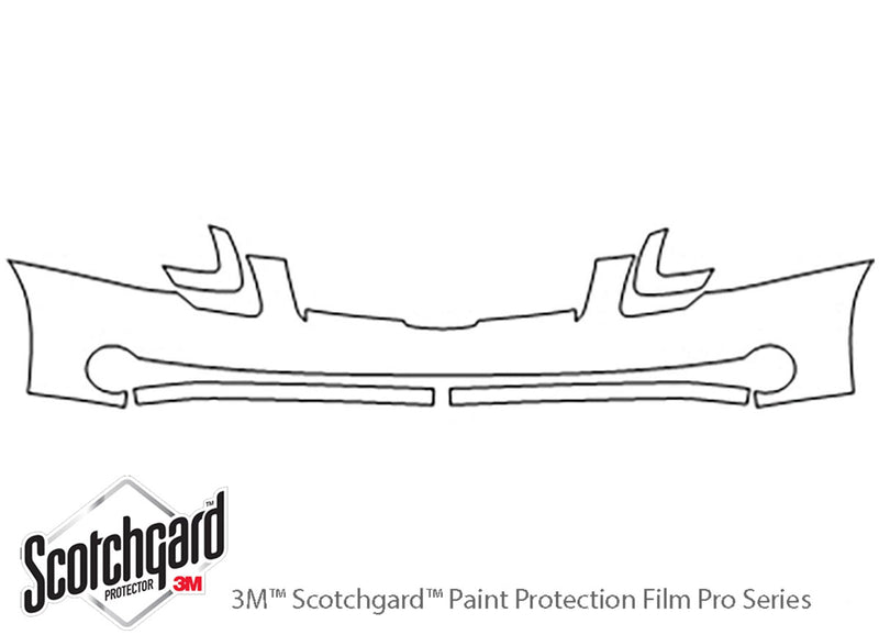 maxima 3M Clear Bra Bumper Precut PPF Diagram