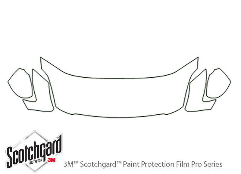 maxima 3M Clear Bra Hood Precut PPF Diagram