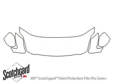 maxima 3M Clear Bra Hood Precut PPF Diagram