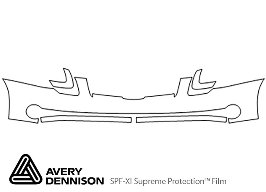maxima Avery Dennison Clear Bra Bumper Precut PPF Diagram