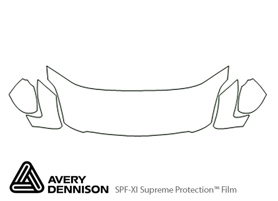 maxima Avery Dennison Clear Bra Hood Precut PPF Diagram