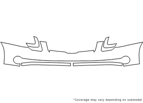 maxima Avery Dennison Clear Bra Bumper Precut PPF Diagram
