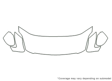 maxima 3M Clear Bra Hood Precut PPF Diagram