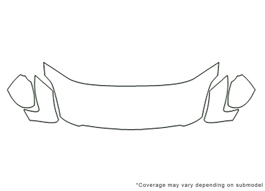 maxima Avery Dennison Clear Bra Hood Precut PPF Diagram