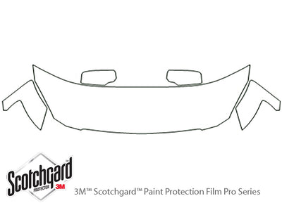 maxima 3M Clear Bra Hood Precut PPF Diagram