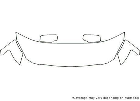 maxima 3M Clear Bra Hood Precut PPF Diagram