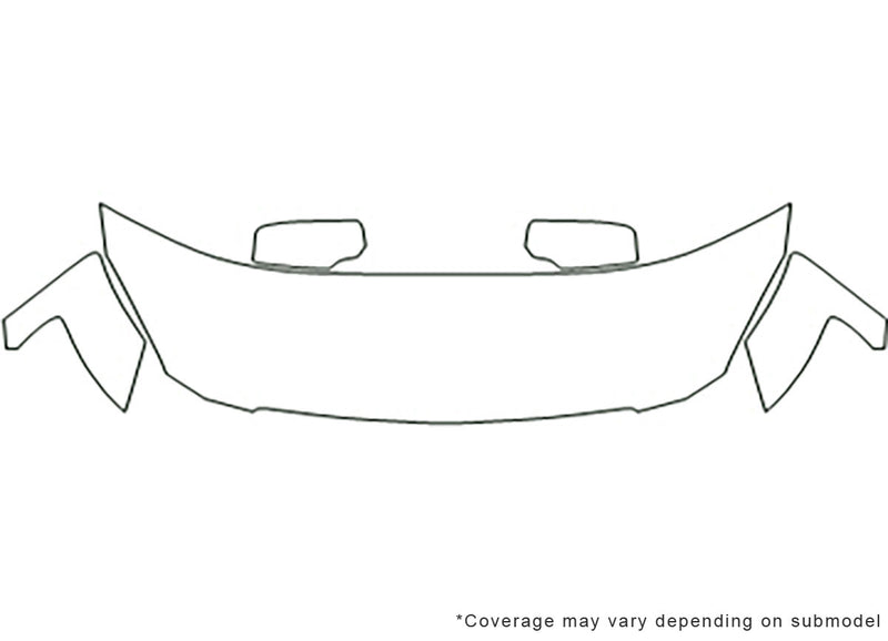 maxima Avery Dennison Clear Bra Hood Precut PPF Diagram