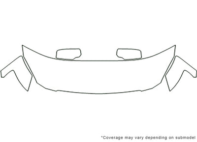 maxima Avery Dennison Clear Bra Hood Precut PPF Diagram