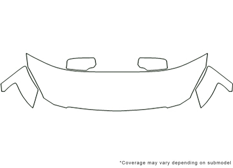 maxima Avery Dennison Clear Bra Hood Precut PPF Diagram