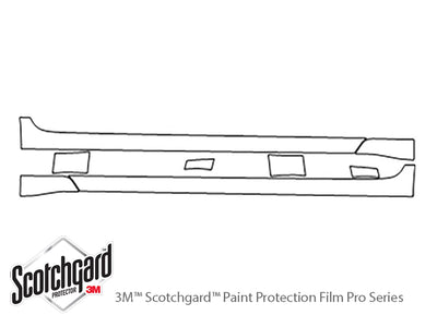 maxima 3M Clear Bra Door Cup Precut PPF Diagram