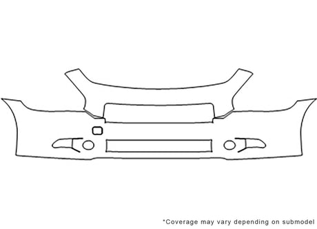 maxima Avery Dennison Clear Bra Bumper Precut PPF Diagram