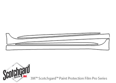 maxima 3M Clear Bra Door Cup Precut PPF Diagram