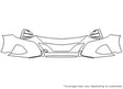 maxima 3M Clear Bra Bumper Precut PPF Diagram