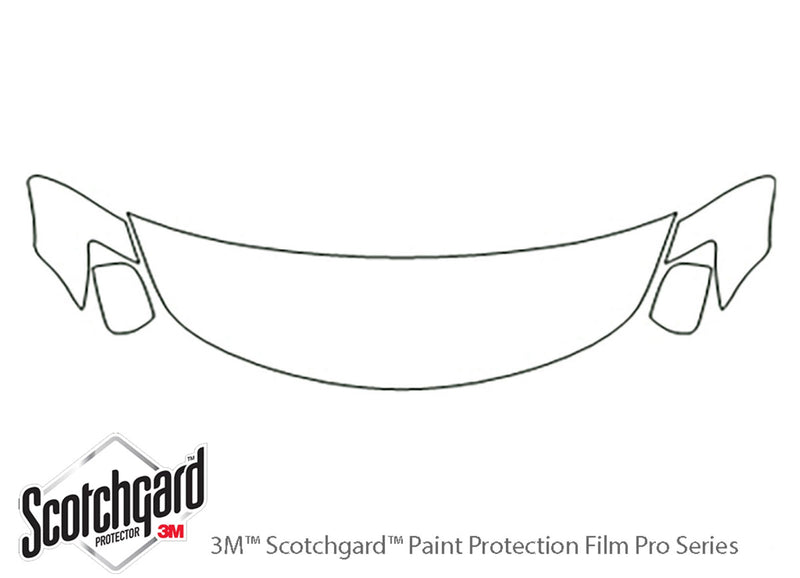 murano 3M Clear Bra Hood Precut PPF Diagram