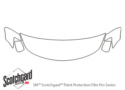 murano 3M Clear Bra Hood Precut PPF Diagram