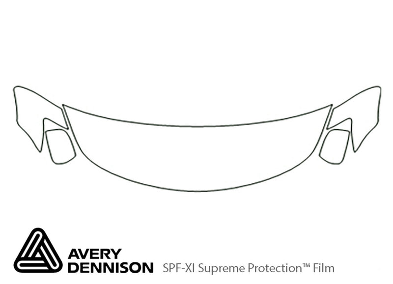 murano Avery Dennison Clear Bra Hood Precut PPF Diagram