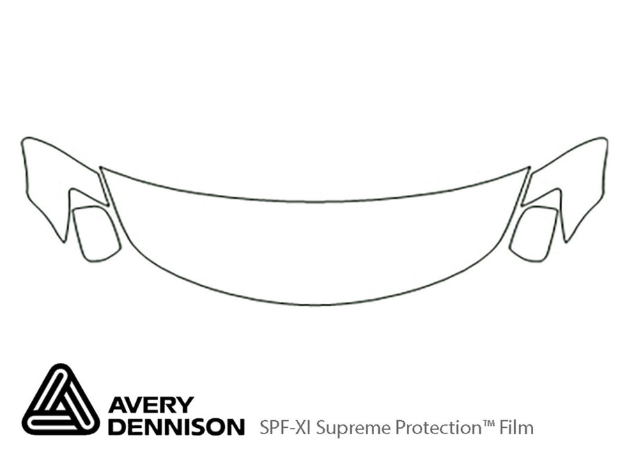 murano Avery Dennison Clear Bra Hood Precut PPF Diagram
