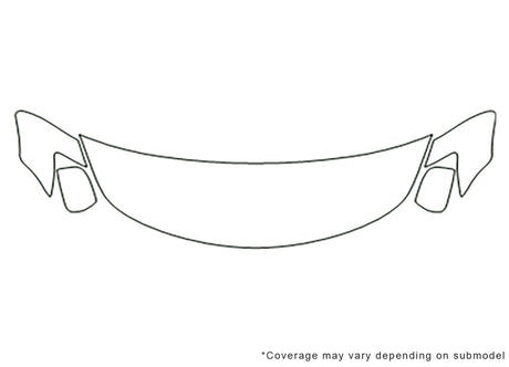 murano Avery Dennison Clear Bra Hood Precut PPF Diagram