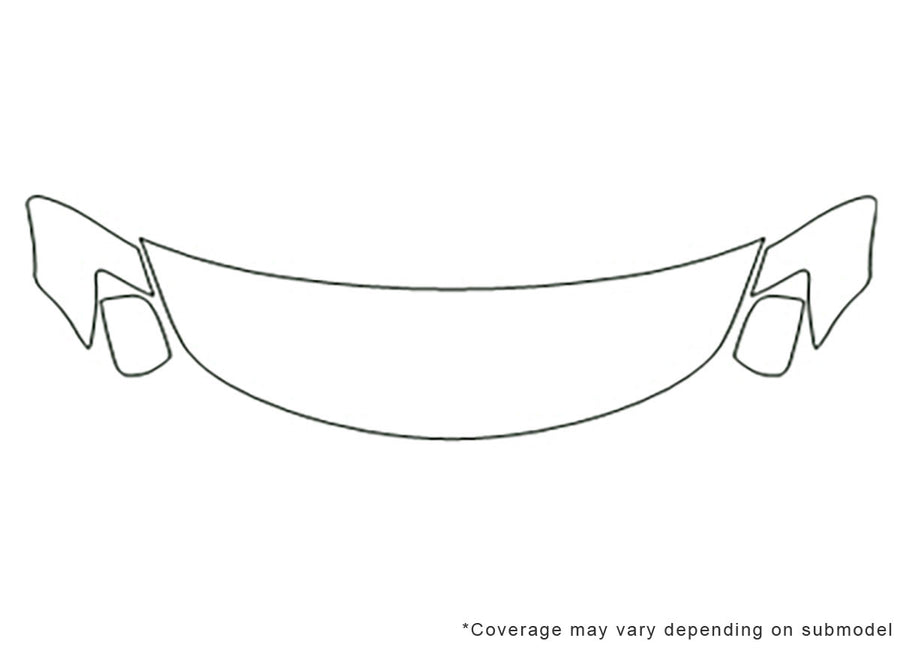 murano Avery Dennison Clear Bra Hood Precut PPF Diagram