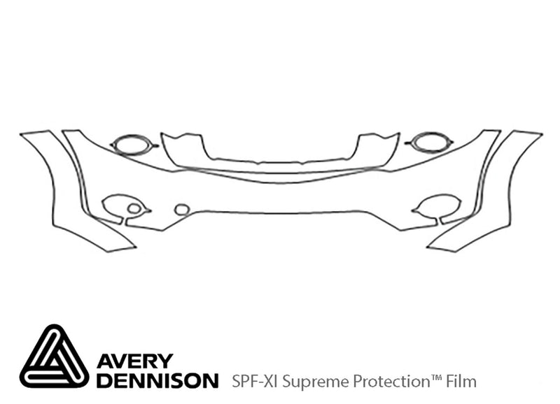 murano Avery Dennison Clear Bra Bumper Precut PPF Diagram