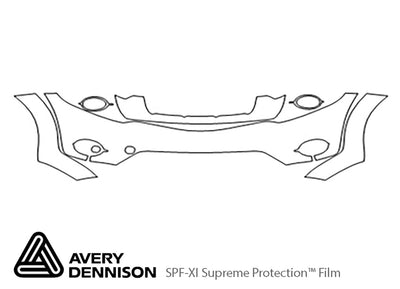 murano Avery Dennison Clear Bra Bumper Precut PPF Diagram