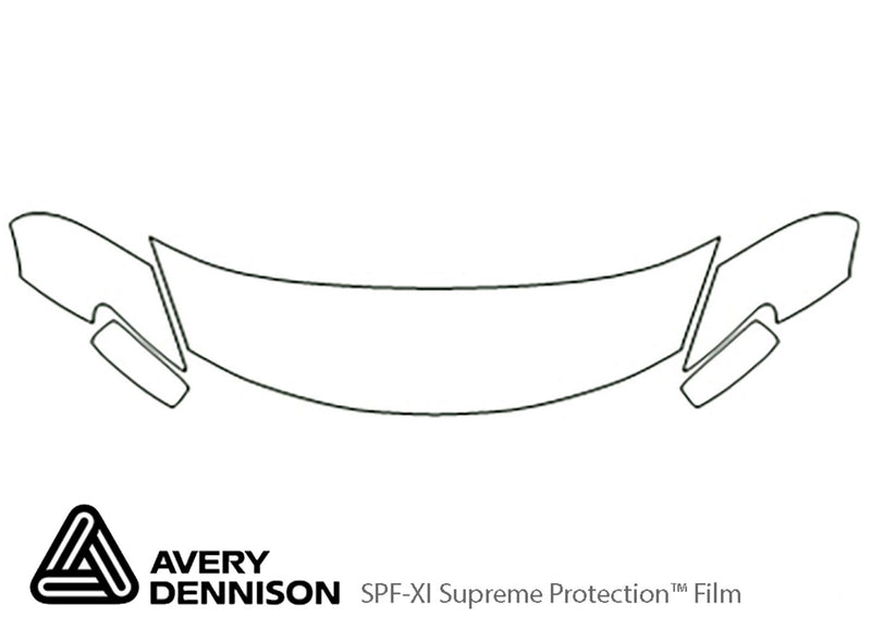 murano Avery Dennison Clear Bra Hood Precut PPF Diagram