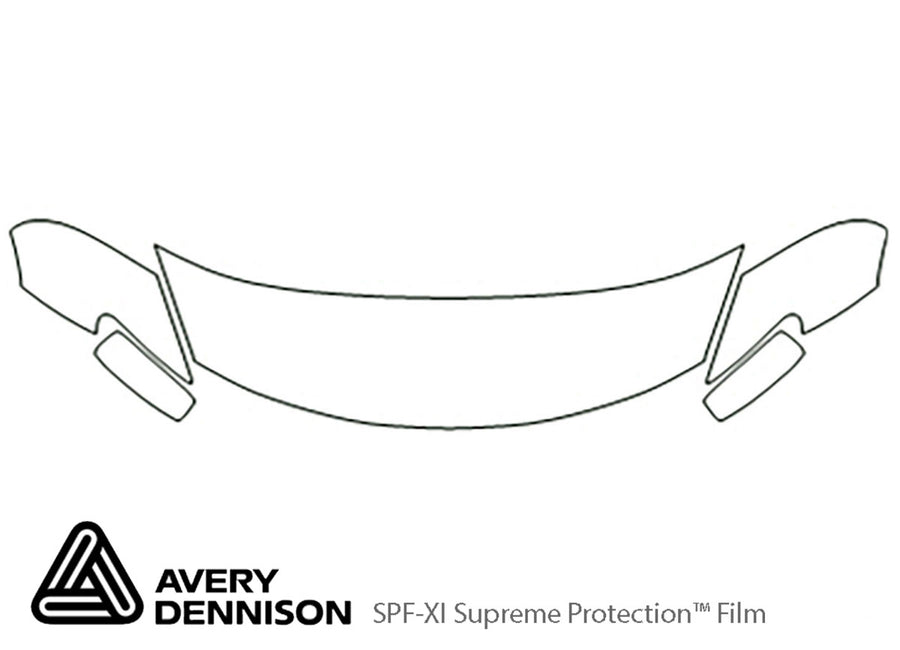 murano Avery Dennison Clear Bra Hood Precut PPF Diagram