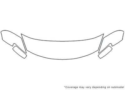 murano Avery Dennison Clear Bra Hood Precut PPF Diagram