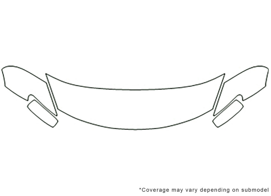 murano Avery Dennison Clear Bra Hood Precut PPF Diagram