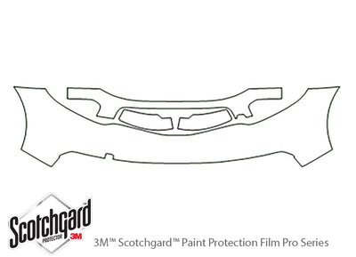 murano 3M Clear Bra Bumper Precut PPF Diagram