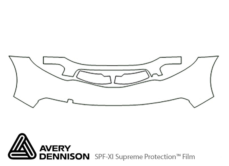 murano Avery Dennison Clear Bra Bumper Precut PPF Diagram