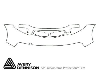 murano Avery Dennison Clear Bra Bumper Precut PPF Diagram