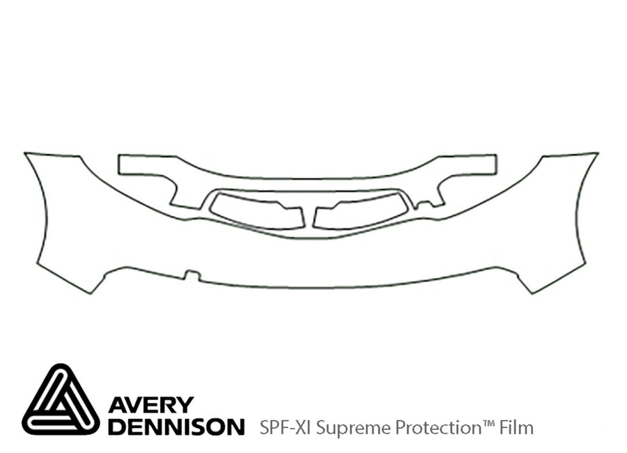 murano Avery Dennison Clear Bra Bumper Precut PPF Diagram
