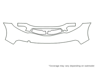 murano Avery Dennison Clear Bra Bumper Precut PPF Diagram