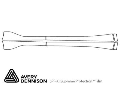 murano Avery Dennison Clear Bra Door Cup Precut PPF Diagram