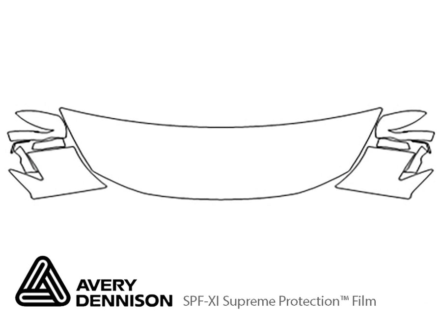 murano Avery Dennison Clear Bra Hood Precut PPF Diagram