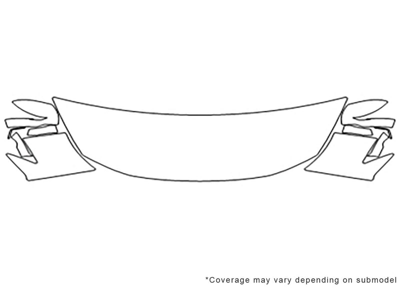 murano 3M Clear Bra Hood Precut PPF Diagram