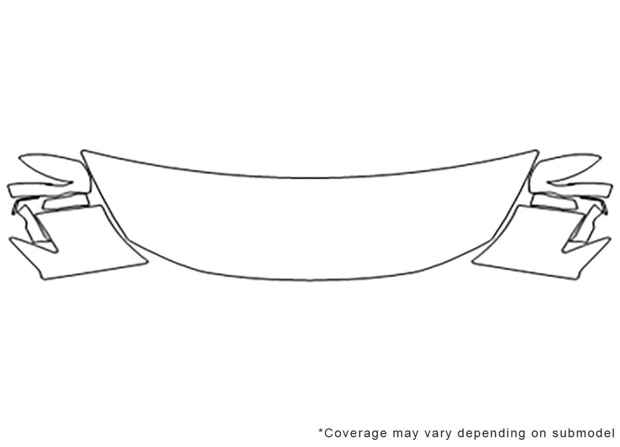 murano 3M Clear Bra Hood Precut PPF Diagram