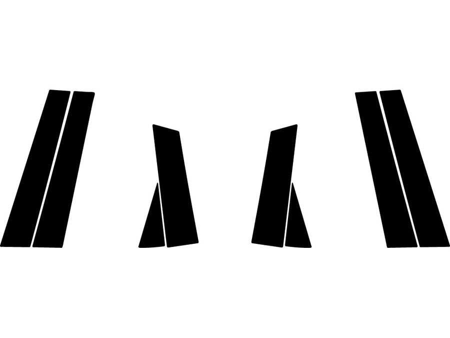 nissan murano 2015-2023 Matte Black Pillar Trim Diagram
