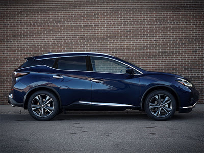 nissan murano 2015-2023 Brushed Aluminum Black Pillar Trim