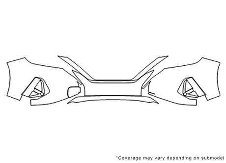 murano 3M Clear Bra Bumper Precut PPF Diagram