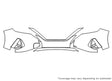 murano Avery Dennison Clear Bra Bumper Precut PPF Diagram
