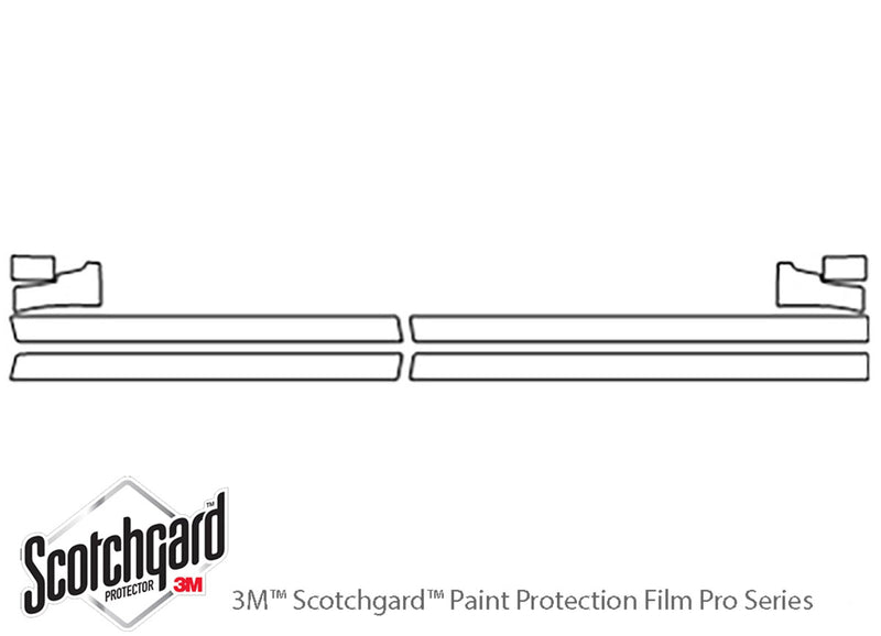 nv 3M Clear Bra Door Cup Precut PPF Diagram