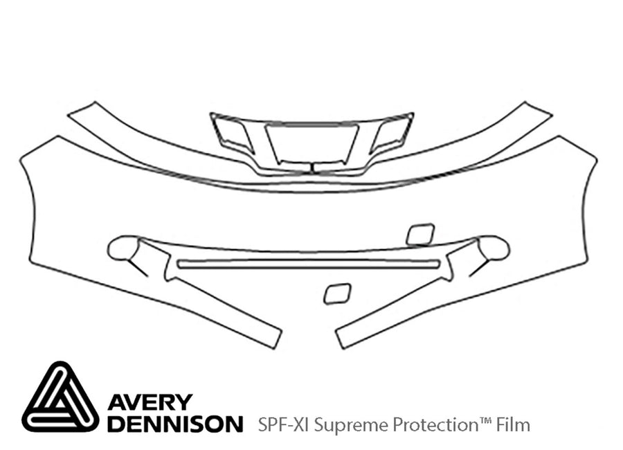 nv Avery Dennison Clear Bra Bumper Precut PPF Diagram