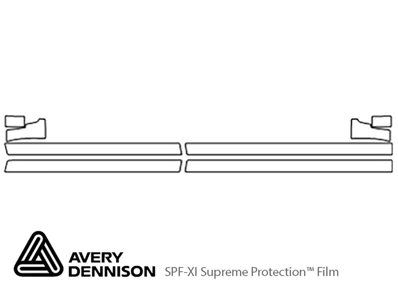 nv Avery Dennison Clear Bra Door Cup Precut PPF Diagram