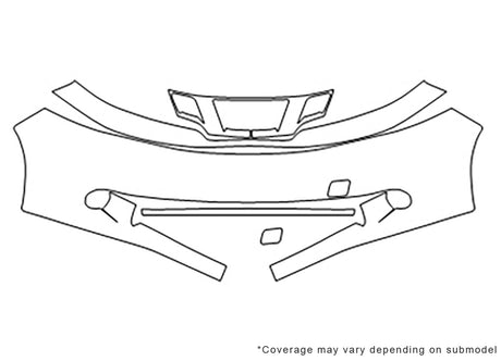 nv Avery Dennison Clear Bra Bumper Precut PPF Diagram