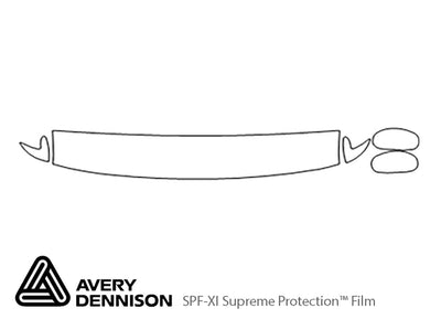 pathfinder Avery Dennison Clear Bra Hood Precut PPF Diagram